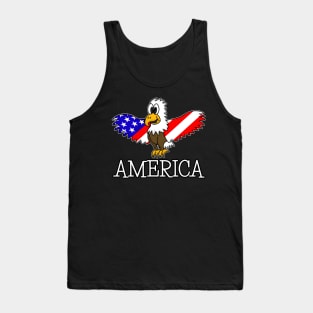 Eagle US Flag America Independence Day 4th July Tank Top